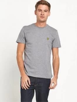 Image of Lyle & Scott Mens T-Shirt, Mid Grey Marl, Size L, Men
