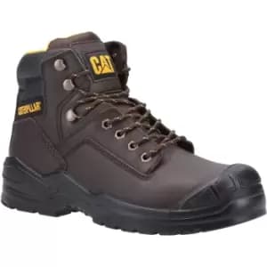 Image of Caterpillar Striver Mid S3 Boots Safety Brown Size 8