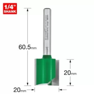 Image of Trend CRAFTPRO Two Flute Straight Router Cutter 20mm 20mm 1/4"