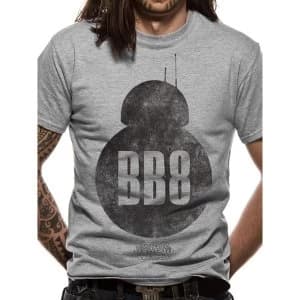 Image of Star Wars 8 - BB8 Silhouette Mens Small T-Shirt - Grey