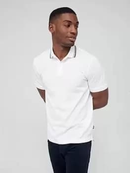 Image of BOSS Pack Tipped Collar Polo Shirt - White Size M Men