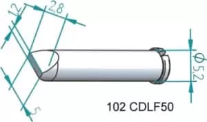 Image of Ersa 0.8 x 5mm Chisel Soldering Iron Tip for use with i-Tool