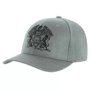 Image of Queen - Black Classic Crest Mens Baseball Cap - Grey