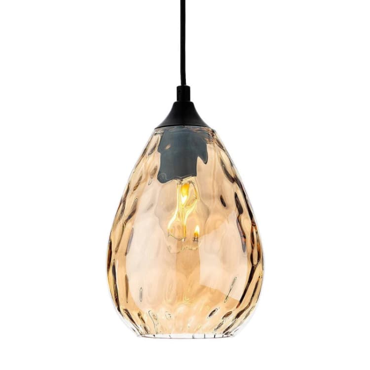 Image of Firstlight Soho Pendant Light Amber in Matte Black