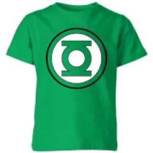 Image of Justice League Green Lantern Logo Kids T-Shirt - Kelly Green - 3-4 Years