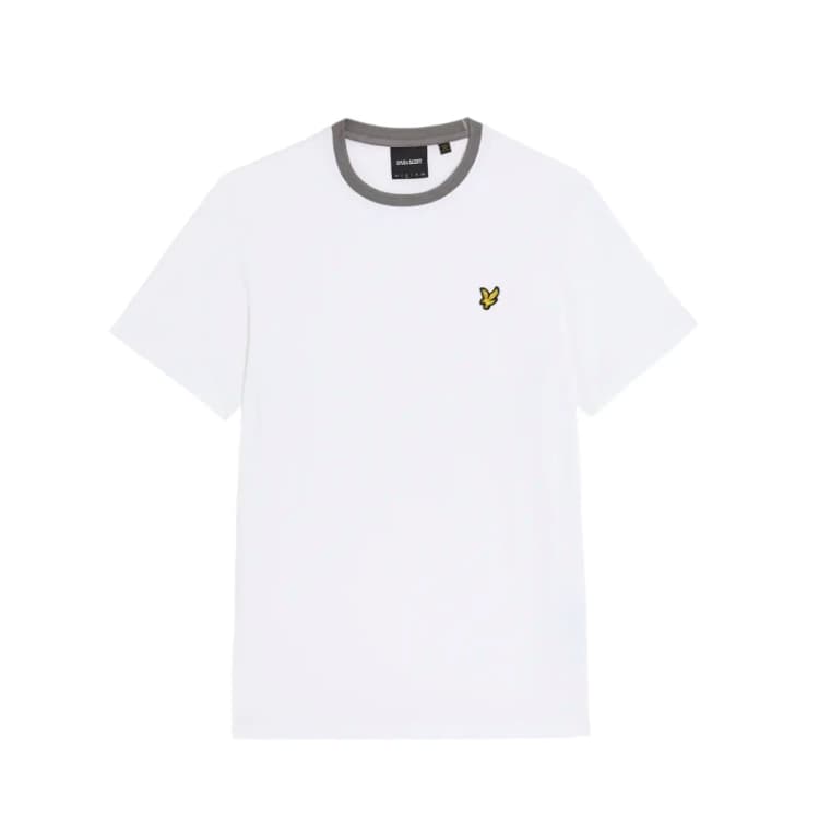 Image of Lyle & Scott Contrast collar T-Shirt Lyle & Scott Blanc Male S