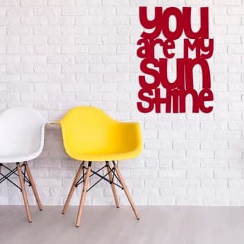 Image of Sun Wood - Red Red Decorative Wooden Wall Accessory