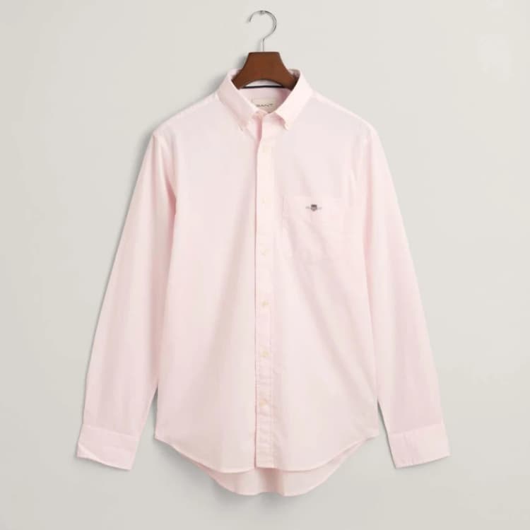 Image of Gant Regular Poplin A.Shield Shirt - Pink Pink S
