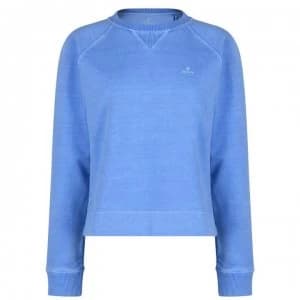 Image of Gant Sunfaded Crewneck Sweatshirt - 445 PACIFIC BLU