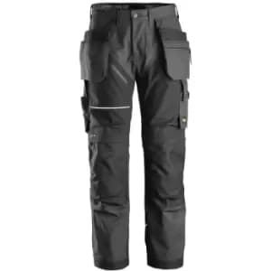 Image of Snickers RuffWork Canvas Work Trousers with Holster Pockets - Steel Grey 32' L 38' W - Steel Grey