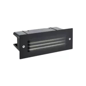 Image of Netlighting Seina Integrated LED Outdoor Recessed Wall Light Textured Black, Fro