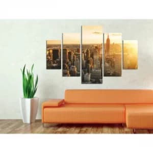 Image of ST003 Multicolor Decorative MDF Painting (5 Pieces)