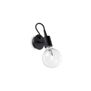 Image of Edison 1 Light Wall Light Black, E27