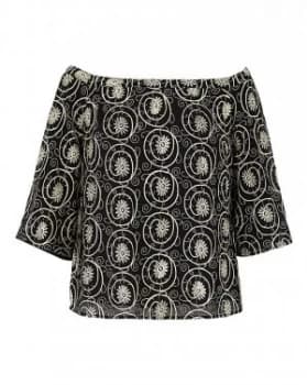 Image of Lovedrobe Bardot Embroidered Top