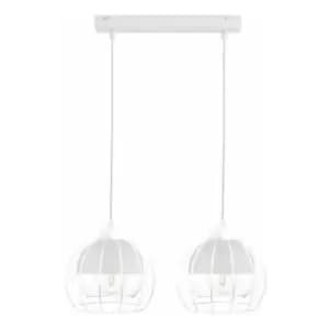 Image of Keter Solo Bar Pendant Ceiling Light White, 50cm, 2x E27