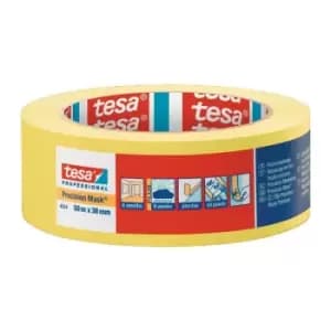 Image of Crepe de precision 4334 lisse jaune longueur 50 m largeur 38mm rouleau TESA