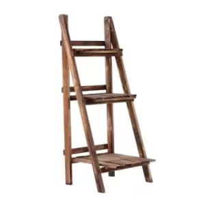 Image of Outsunny Flower Stand Plant Display 3-tier Fold Wood Garden Patio