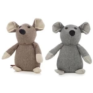 Image of Grey & Brown Mouse Shaped Door Stop
