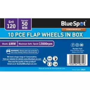 Image of 10PC 120 Grit 50MM Flap Wheels In Box - Bluespot