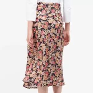 Image of Barbour Womens Barbour Coraline Skirt - Navy Floral - UK 14