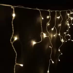 Image of Premier Decorations Ltd - 640 LED 16m Premier Christmas Outdoor 8 Function Icicle Lights in Warm White