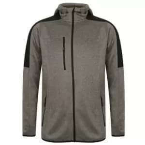 Image of Finden & Hales Mens Active Soft Shell Jacket (XXL) (Dark Grey Marl/Black)