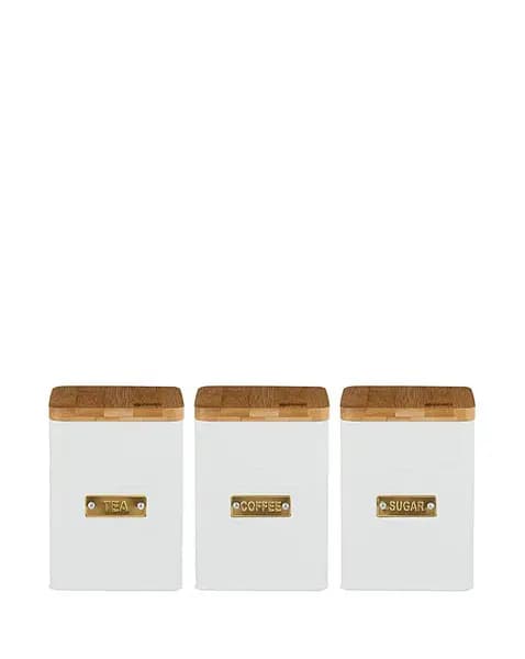 Image of Typhoon Typhoon Otto Square Set of 3 Canisters White LW61701