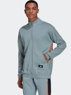Image of adidas TRVL 3-Stripes 1/4-Zip Sweatshirt, Black Size M Men