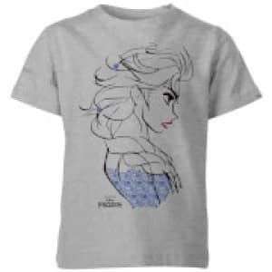 Image of Disney Frozen Elsa Sketch Strong Kids T-Shirt - Grey - 3-4 Years
