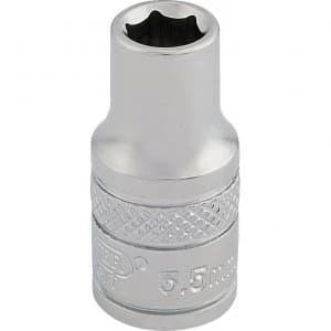 Image of Draper 1/4" Drive Satin Finish Hexagon Socket Metric 1/4" 5.5mm