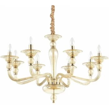 Image of Ideal Lux Danieli - 8 Light Pendant Light Amber, E14