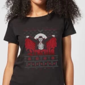 Image of Universal Monsters Dracula Christmas Womens T-Shirt - Black