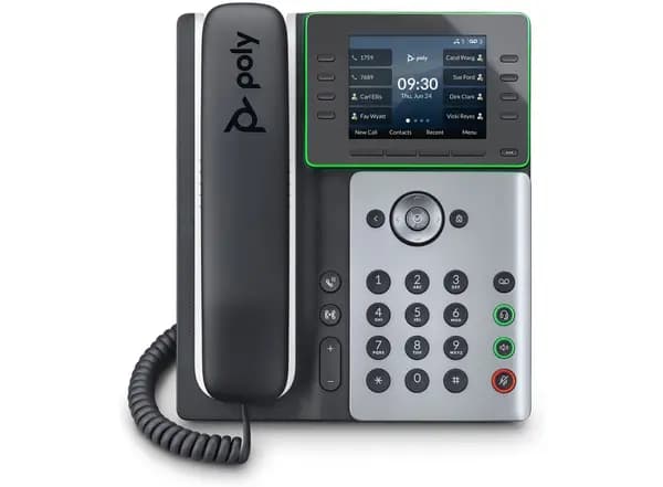 Image of Poly Edge E350 IP Phone and PoE-enabled