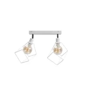 Image of Ruben Twin Ceiling Spotlight White, 53cm, 2x E27