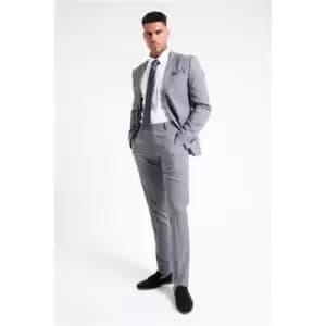 Image of I Saw It First Grey Mens Tailored Slim Suit Trousers - Grey
