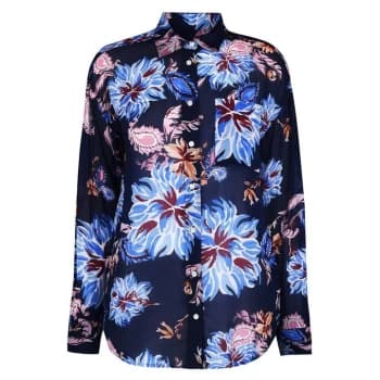 Image of Gant Paisley Chiffon Shirt - Blue