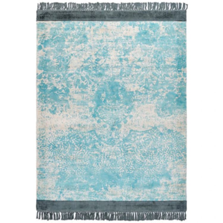 Image of Beliani Rug Akarsu Blue 160 X 230 Cm Viscose