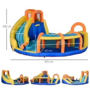 Image of Outsunny 5 In 1 Kids Large Inflatable Bouncy Castle With Water Gun