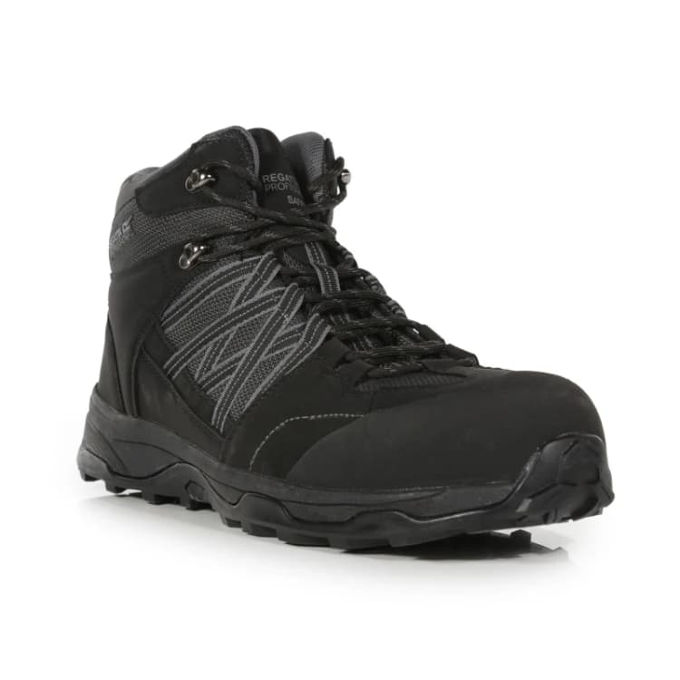 Image of Regatta Proffesional Mens Claystone S3 Hiker Safety Boots UK Size 10 (EU 44) Black/Granit TRK202-9V8-10