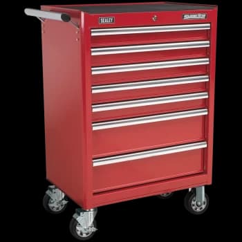 Image of Sealey Superline Pro 7 Drawer Heavy Duty Roller Cabinet Red