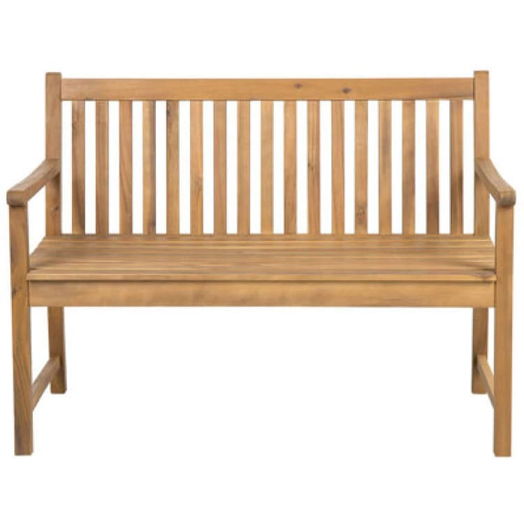 Image of Beliani Garden Bench Vivara 120 Cm Certified Acacia Wood Light Brown