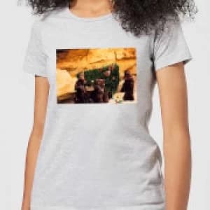 Image of Star Wars Jawas Christmas Tree Womens Christmas T-Shirt - Grey - 3XL