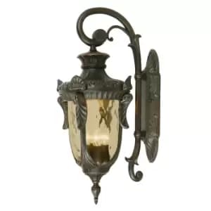 Image of Outdoor IP44 3 Bulb Wall Light Old Bronze LED E14 60W d02050