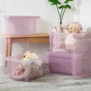 Image of Wham Set 5 Crystal 28 Litre Box & Lid - Pink
