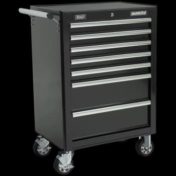 Image of Sealey Rollcab 7 Drawer Ball Bearing Runners Black