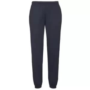Image of Fruit Of The Loom Mens Elasticated Cuff Jog Pants / Jogging Bottoms (M) (Deep Navy)