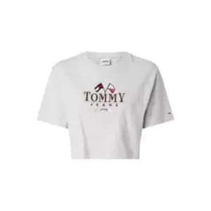 Image of Tommy Jeans Tjw Super Crop Mdrn Prp 1 Ss - Grey