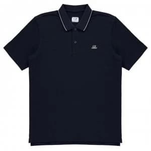 Image of CP COMPANY Junior Boys Logo Polo Shirt - TotalEclpse 888
