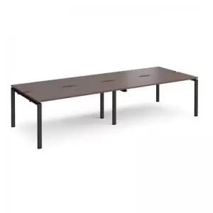 Image of Adapt double back to back desks 3200mm x 1200mm - Black frame and