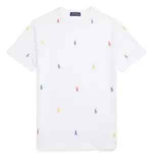 Image of Polo Ralph Lauren Junior All-Over Print T-Shirt - White